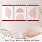 Artmag Magnetic Poster Hanger Frame, 18x24 18x12 18x28 Light Wood Wooden Magnet Canvas Artwork Print Poster Hangers Frames Hanging Kit (Mahogany, 18")