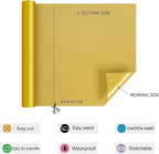 HTV Iron on Vinyl 12 Inch by 25ft Roll - Heat Transfer for T-Shirt, Easy to Cut & Weed for All Cutter Machines (Golden)