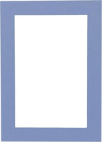 Pack of Ten Acid Free 8.5x11 Mats Bevel Cut for 7x9 Photos - Brittany Blue Precut Matboards with Backing Boards and Self Seal Photo Mat Bags for Pictures, Photos, Framing - 4-ply Thickness