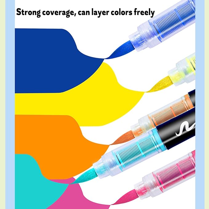 Acrylic Paint Markers Pens, 120 Vivid Colors Acrylic Markers Set,Direct Liquid Type, Stackable Color, Odorless Soft Head，Markers for School，Tooli Art ，Fabric & Creative Crafts (120)