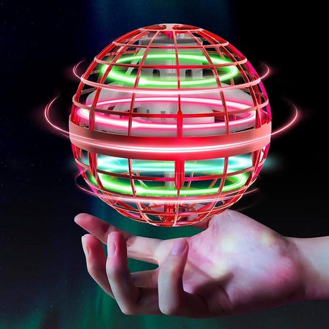 Tikduck Flying Orb Ball 2025 Toys Soaring Hover Boomerang Spinner Hand Controlled Mini Drone Cosmic Globe Spinning Kids Outdoor Fly Toy Birthday Gift Cool Stuff for Boys Girls 6 7 8 9 10+ Year Old