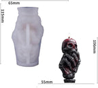 Skull Hand Ghost Cylinder Molds Silicone Wave Spiral Candle Mold - Silicone Resin Casting Molds for Candle & Resin & Soap Craft Supplies