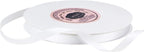 VATIN 3/8 inches Double Faced White Polyester Satin Ribbon - 50 Yards for Gift Wrapping Ornaments Party Favor Braids Baby Shower Decoration Floral Arrangement Craft Supplies