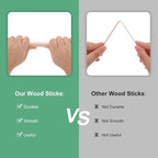 10-Pack Wood Square Dowel Rods, 25/64 x 6 Inch Unfinished Wooden Square Dowel Rod, Hardwood Square Dowel Sticks for Crafts/DIY Projects/Models Making [Wood Color]