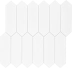 SUNWINGS Backsplash for Kitchen Peel and Stick, Stone Composite Self Adhesive Tiles Long Hexagon Mosaic Wall Tile, 12 Inch x 11.22 Inch 10 Sheets White