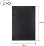 Caydo 2 Pieces 14 Count Classic Reserve Aida Cloth Cross Stitch Cloth, 25 by 18-Inch Big Size, Black