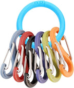 Haploon 175-Pack 1.1" Plastic Binder Clips Plastic Loose Leaf Rings Multi-Color Loose-Leaf Book Rings for School/Office, Swatches & Document Organization (7 Colors)
