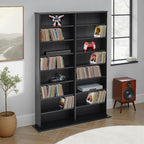 Prepac 2 Column Display Cabinet Media Storage, 38.75" Wide, Black