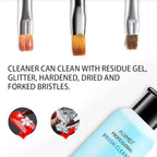 Aijimei Acrylic Nail Brush Cleaner - Liquid Paint Brush Cleaner for Nails Artists (250ml/8.5 FL.OZ)