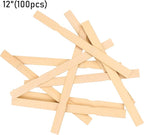 Paint Stir Sticks-REWISS Bulk 100 PCS 12in Length Bamboo Craft Sticks Natural Color Paint Stir Sticks