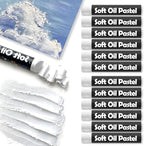 12 Pcs Cream Soft Oil Pastels Vibrant and Creamy Colored Chalk Pastels Artists Grade Art Supplies Set for Professionals Painting Drawing White
