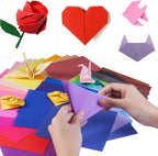 Opret Origami Paper Large, 100 Sheets 20x20cm / 8 inch Large Origami Paper 50 Vivid Colors Single Sided for Arts and Crafts Projects
