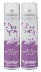 Pixie Spray Repositionable Stencil Adhesive, Temporary, Low Tack, 2-Pack
