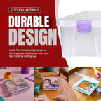 ArtBin 6955JS Super Satchel Compartment Box Clear Craft Organizer Storage Case - Purple, Pack of 1