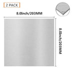 2Pack 6061 T651 Aluminum Sheet Metal 8 x 8 x 1/8(0.125") Inch Flat Plain Aluminum Plate Covered with Protective Film, 3mm Heat Treatable Rectangle Aluminum Metal Plate for Crafting, Industrial
