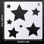 Outus 16 Pieces Kids Drawing Stencils Basic Shape Plastic Drawing Stencil Template Geometry Shape Reusable DIY Painting for Kids Girls Boys Gifts Home Classroom Crafts