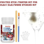 10oz Frosted Etch Starter Kit for Glass,Glassware Etching Kit Creates Permanent Etched Patterns,Art Mirrors Frosted Cream for Mirrors,Windows, Glass Etching Starter Medium for Intricate Designs