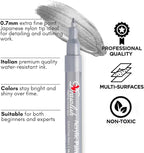 Acrylic Paint Pens - Permanent Markers 2 Gold Pens & 2 Silver Paint Marker Pen Set of 4 Acrylic Pen 0.7mm Extra Fine Tip - Ideal for Rock Painting, Fabric, Glass, Wood, Canvas, Ceramic, Porcelain