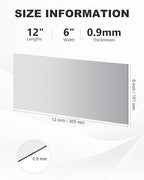 4 Pcs 20 Gauge Steel Sheet Metal 12" x 6" Cold Rolled Steel Plate Sheet Metal Weldable for DIY Projects, Industrial, Professional