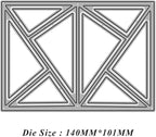 Mvchifay Cutting Dies for Card Making Metal Die-Cuts Scrapbooking Tool Hollow Frame DIY Craft Punch Template Embossing for Paper Album Decor (Big Triangle Rectangle frame-10.1x14cm)