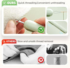 2 in 1 Needle Threader Seam Ripper, Upgraded Sewing Kit Tool for Needle Threading and Seam Removal, Quilting Stitching Supplies for Elderly and Sewing Enthusiasts (Green)