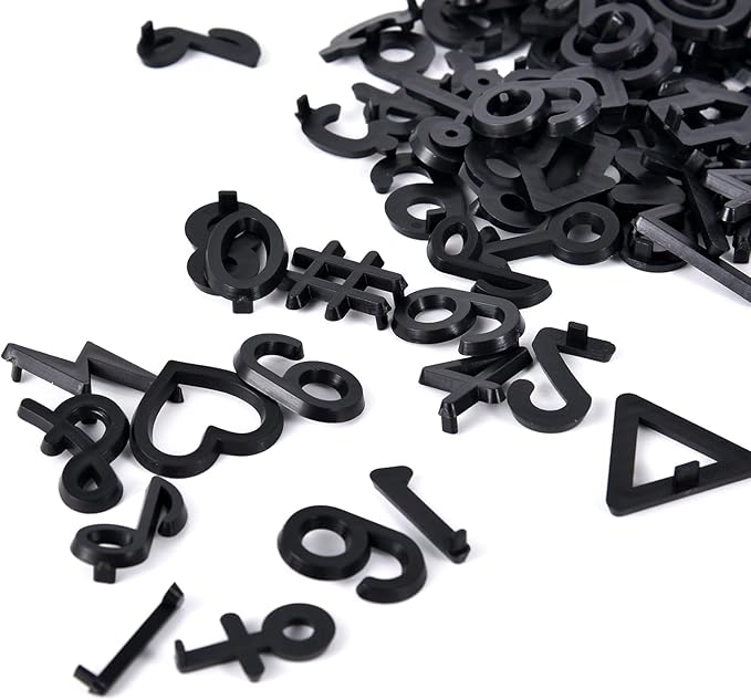 Felt Letter Board Letters,PRE-Cut Characters with Sorting Tray,Felt Board Letters (1 Inch Plus Black)