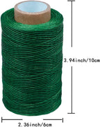 284 Yards Waxed Thread, 210D Heavy Duty Upholstery Wax Thread for Leather Sewing,0.8mm Flat Waxed Linen Cord for Bookbinding/Shoe Repairing/Leather Projects