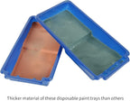 Mister Rui Paint Roller Tray, 4 inch Paint Tray with Liners, 12 Pack, Small Paint Trays, Thickened Plastic Tray Liners with Roller Frame