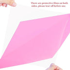 Lystaii 9pcs Lighting Gel Filter 11.8 x 11.8 Inches Gel Light Filter Color Correction Colored Overlays Transparent Color Filters Film Plastic Sheets for Film, Video, Photo, Stage Studio (Pink)