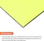 MECCANIXITY 2 Pcs Stained Glass Sheet Mosaic Tile 7.9 Inch x 5.9 Inch Fluorescent Green Stained Glass Sheets for Crafts DIY Art Project