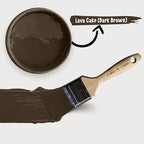 Chalky Chicks 8 Fl Oz Matte Lava Cake (Dark Brown) Chalk Paint for Furniture Without Sanding - No Prep Furniture Paint No Sanding All in One for Crafts, Wood,Walls, Cabinet, Metal, Dresser, Farmhouse