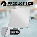 2 Pcs 16 Gauge 6 x 6 Inch Metal Steel Sheet Steel Plate Mild Carbon Cold Rolled Square Weldable Metal Panels for Outside Industrial DIY Use Projects Weld Accessories