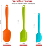 Silicone Spatula Set - Rubber Spatula - 600°F Heat Resistant Baking Spoon & Spatulas (Multicolor)