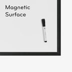 U Brands Magnetic Dry-Erase Board, 36 X 24 Inches, Black Wood Frame (311U00-01)