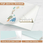 Oucaru Journaling Notebooks A5 Notebook college Blank Sketch Book 32 Pack Small Kraft Notebooks Bulk 8.3x5.5 Inches, 16 Colors Drawing Notebook Soft Cover Steno Pads School Supplies