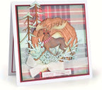 Lapoo Festivals Metal Cutting Die for Scrapbooking - Durable, Cut Stencils for DIY Scrapbook Photo Album Decorative Paper Card, Card Making Supplies, Embossing (Deer and The Tree 4.6 x 4.3 in)