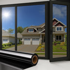 Rockrose Professional Blackout Home Window Tint Film - Sun Blocking Privacy Cover for Home Offices - Room Darkening Sun Light Blocker - 24 in X 100FT - Total Blackout