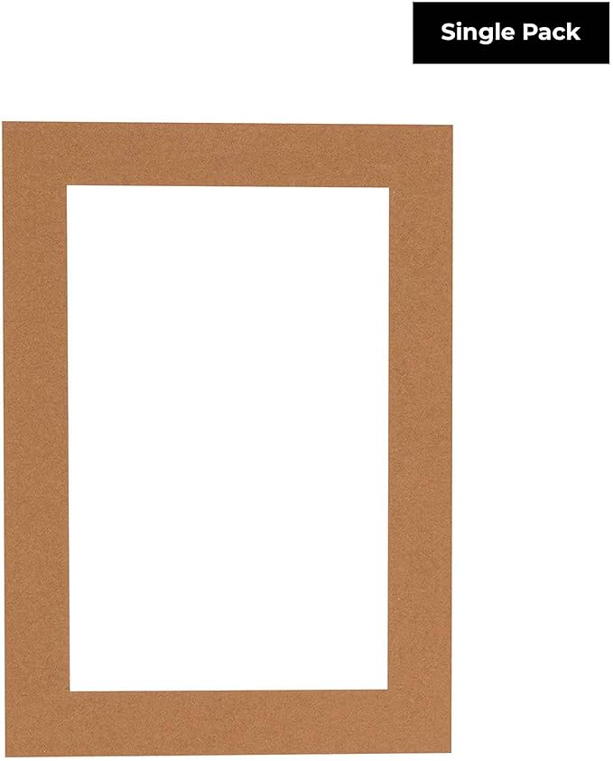 Poster Palooza 8.5x11 Mat Bevel Cut for 7x9 Photos - Acid Free Aged Oak Brown Precut Matboard - For Pictures, Photos, Framing - 4-ply Thickness