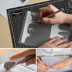 Headley Tools 18"x12" Thickened Self Healing Cutting Mat, A3 Rotary Cutting Sewing Mat for Crafts, Double Sided 5-Ply Table Cutting Board for Fabric Quilting Leather Hobby Project, Grey/Black