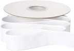 Ribbli Polyester White Velvet Ribbon,1 Inches Continuous10-Yard Spool,Christmas Ribbon for Gift Wrapping,Floral Bouquets, Home Decor
