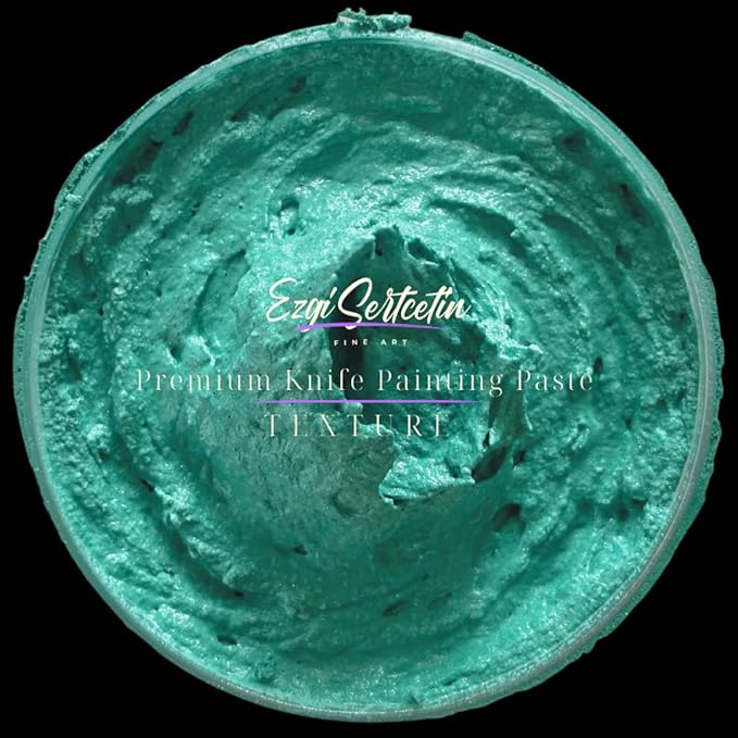 Premium Palette Knife Painting Paste|Texture Paste|Authentic Bright Colors|Ready to Use|Easy to Apply| 6oz (Teal)