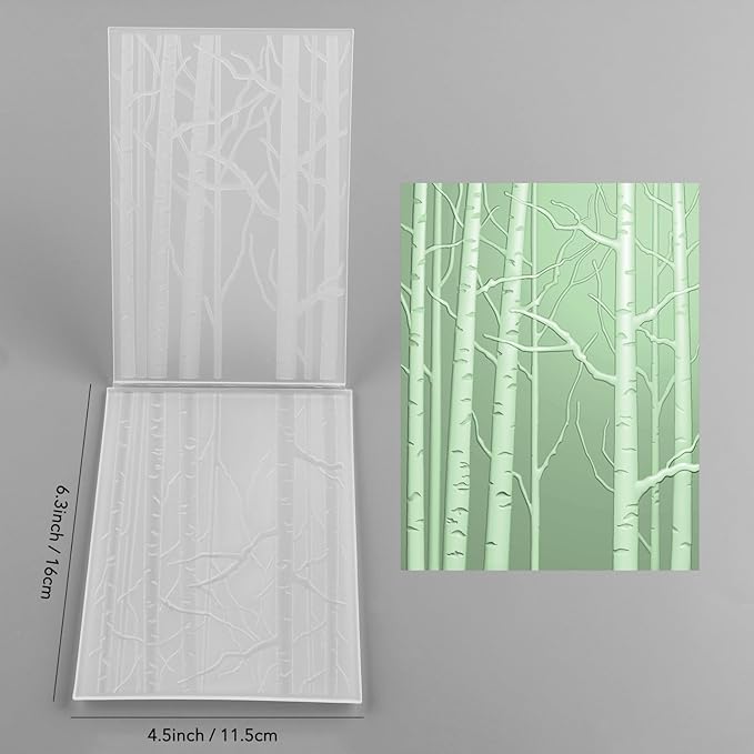 BAOFALI 3D Embossing Folder for Card Making Tree Trunk Pattern Plastic Embossing Folders for DIY Scrapbooking Photo Album Card Paper Craft Decoration Embossing Template Paper Card Embossing Stencil