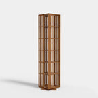 YOWOS Rotating Bookshelf Tower, 360 Display Spinning Bookcase, Bamboo Bookshelf Floor Standing Storage Rack, Wood Narrow Book Shelf Organizer for Kids&Adults, Walnut 6 Tier