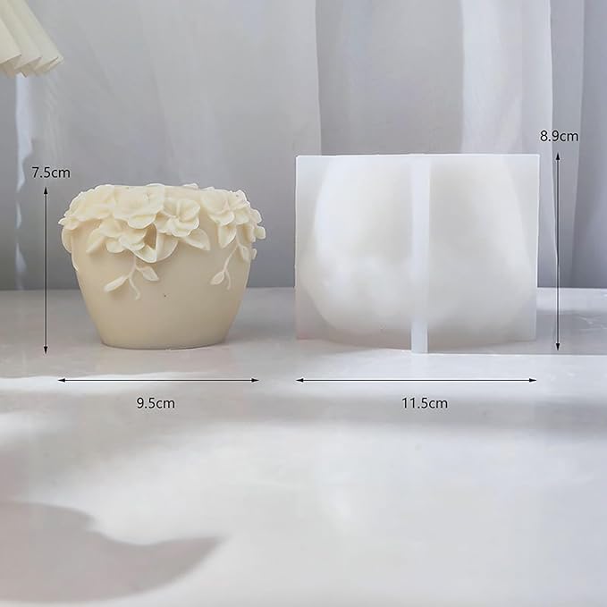 Bottle Cylinder Resin Mold - Resin Casting Silicone Molds for Home Decor & Candle Making Wave Spiral Mold