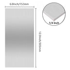 6061 T651 Aluminum Sheet Metal 6 x 12 x 1/4 Inch Flat Plain Aluminum Plate Covered with Protective Film, Heat Treatable Rectangle 6MM Thick Aluminum Metal Plate for Industrial