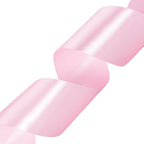 2 Inch Pink Solid Satin Ribbon, 50 Yards Craft Fabric Ribbon for Gift Wrapping Floral Bouquets Wedding Party Decoration