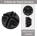 48 Pieces Cube Connectors Plastic Storage Wire Cube Organizer ABS Connectors for Modular Closet Storage Organizer and Wire Shelf (Black)