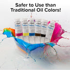 Lukas Water Mixable Oil Paint - Eco-Friendly, 37ml Reds Set of 6, Solvent-Free Artist Oil Paint with Lightfast Pigments and Beeswax for Smooth Consistency, Water Soluble, Quick-Drying