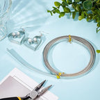 BENECREAT 19.7 Feet 32Gauge Flat Nickel Silver Wire, 8mm Wide Flat Bezel White Copper DIY Bezel Setting Wire for DIY Jewelry Craft Making Gem Wrapping