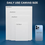 Artkey Canvases for Painting 8x10 Inch 12-Pack, 10 oz Primed 100% Cotton White Blank Canvas Boards for Painting, Art Supplies Paint Canvas Panels for Acrylic Oil Watercolor Tempera Paints